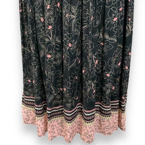 NWT LoveStitch dress Maxi Love Stitch bohemian rayon tiered elastic waist S - Picture 9 of 14